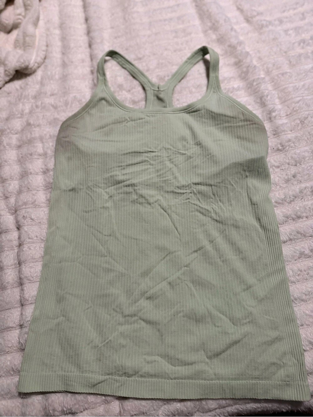 Lululemon Ebb to Street Tank Ribbed Green